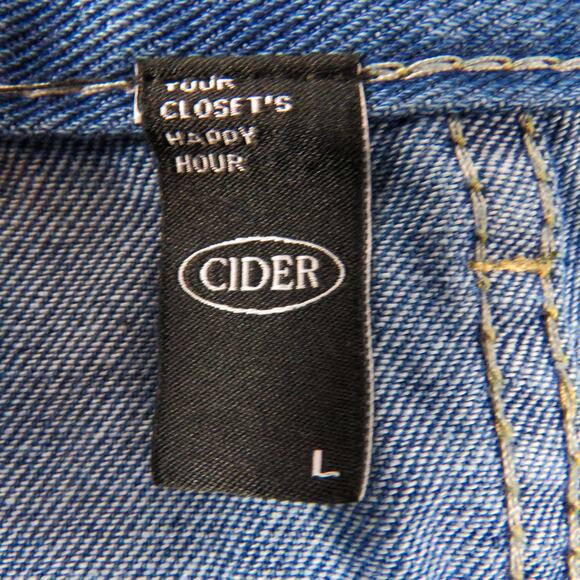 Cider Friday Happy Hours Denim High Rise Smiley Face Straight Leg Jeans 30" - Picture 5 of 6